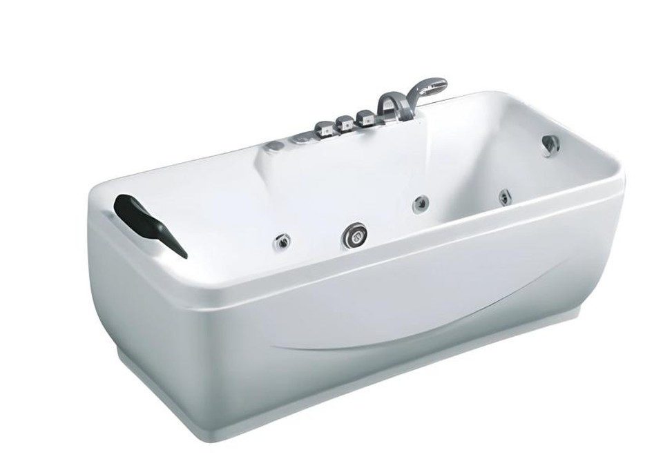 Xlmoebel Whirlpool-Badewanne XLMOEBEL Hydromassagewanne aus Acryl in Weiß, Made in Europa
