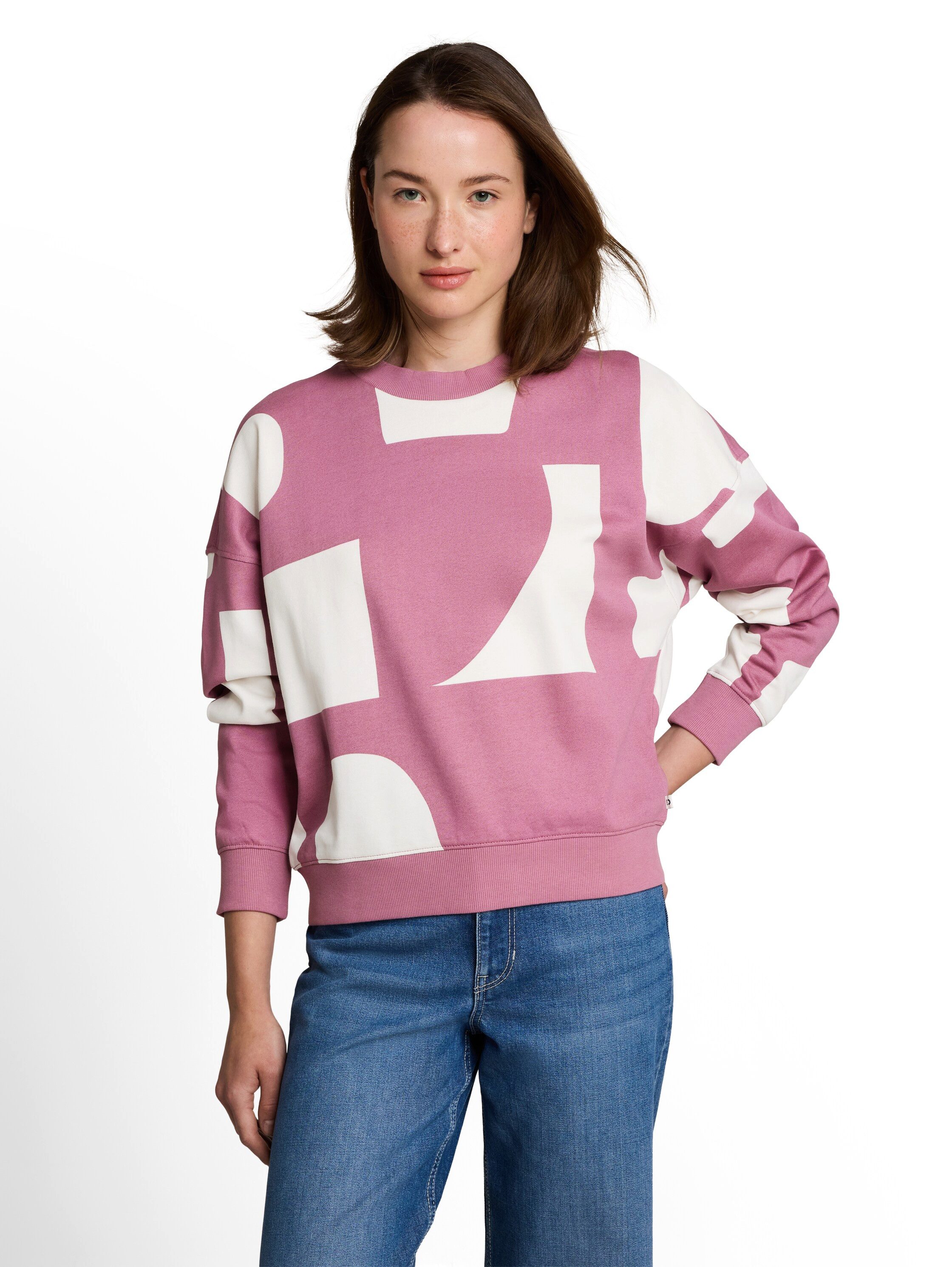 TOM TAILOR Denim Sweatshirt mit All-Over Print