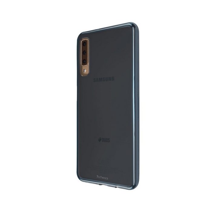 Artwizz Smartphone-Hülle Artwizz NoCase - Artwizz NoCase - Ultra dünne elastische Schutzhülle aus TPU für Galaxy A7 (2018) Spaceblue
