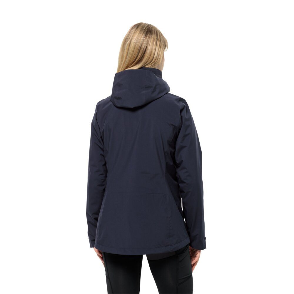 Jack Wolfskin Fleecejacke Ganzjahresjacke Luntal 3in1 (wasser- winddicht, mit Fleece-Innenjacke)