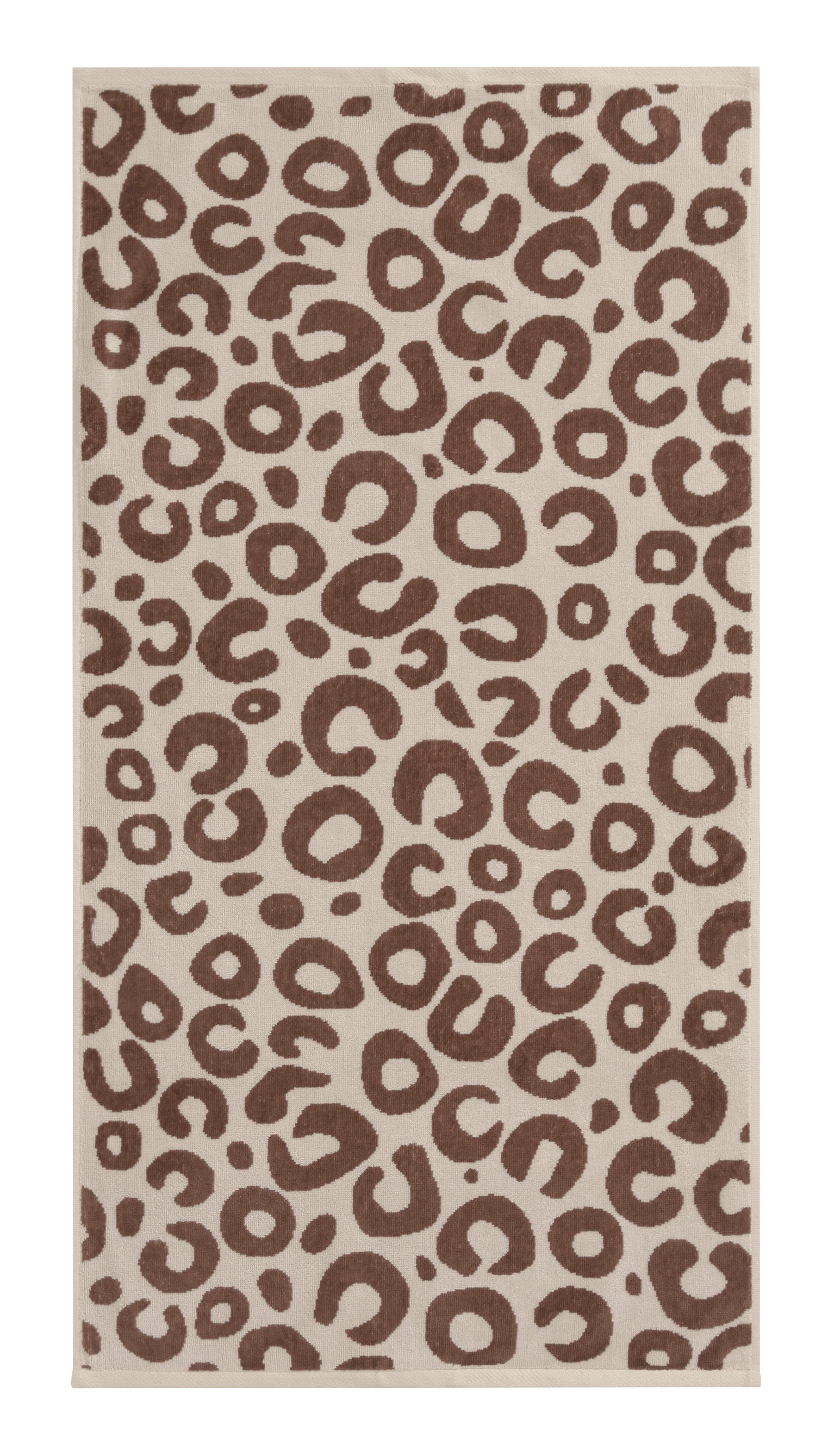 OTTO home Handtuch Set Anna Leopardenmuster, 4-tlg Handtuch-Set, 50x100cm, 100% Baumwolle, Frottiervelours (Set, 4-St), Handtücher, weich, saugstark, modern, Le – Bild 3 von 5