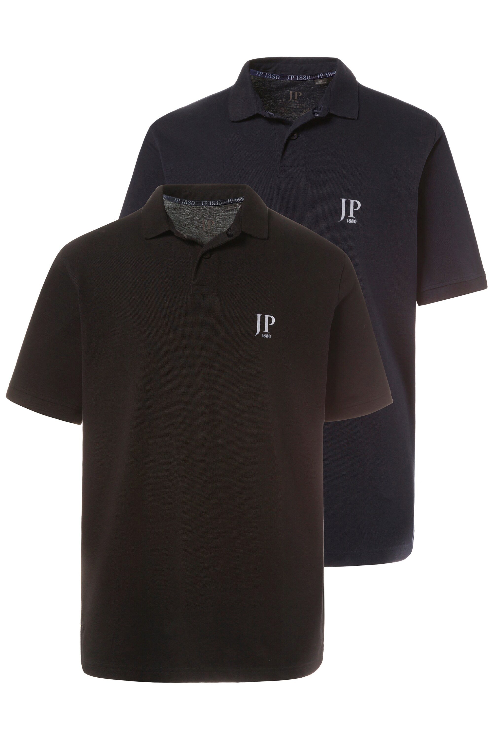 JP1880 Poloshirt bis 7XL Poloshirts 2er-Pack Piqué Seitenschlitze (2-tlg) günstig online kaufen