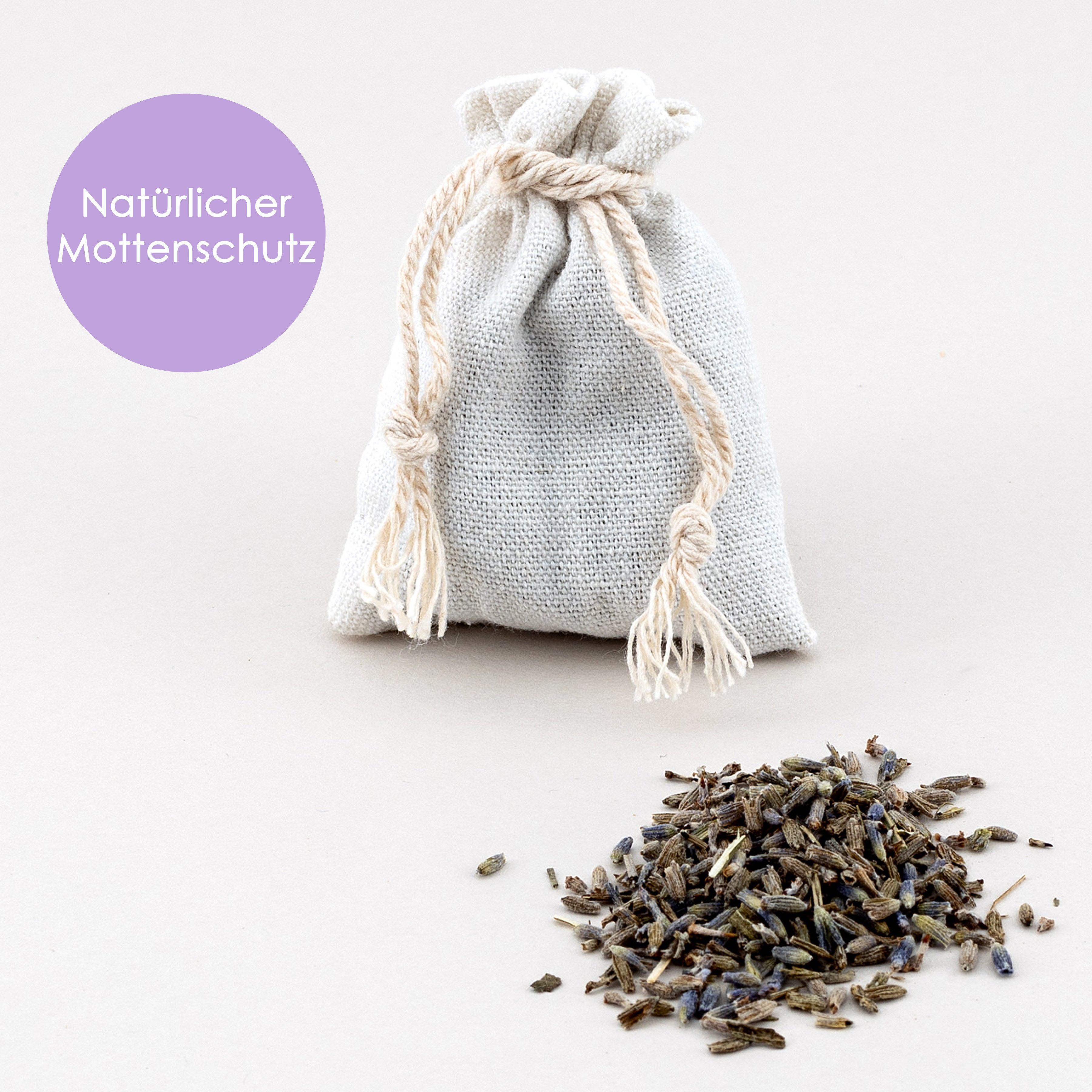 Hanseholz Lavendelkissen 12 Lavendelsäckchen aus Baumwolle – 120g Lavendelblüten, 1-tlg.