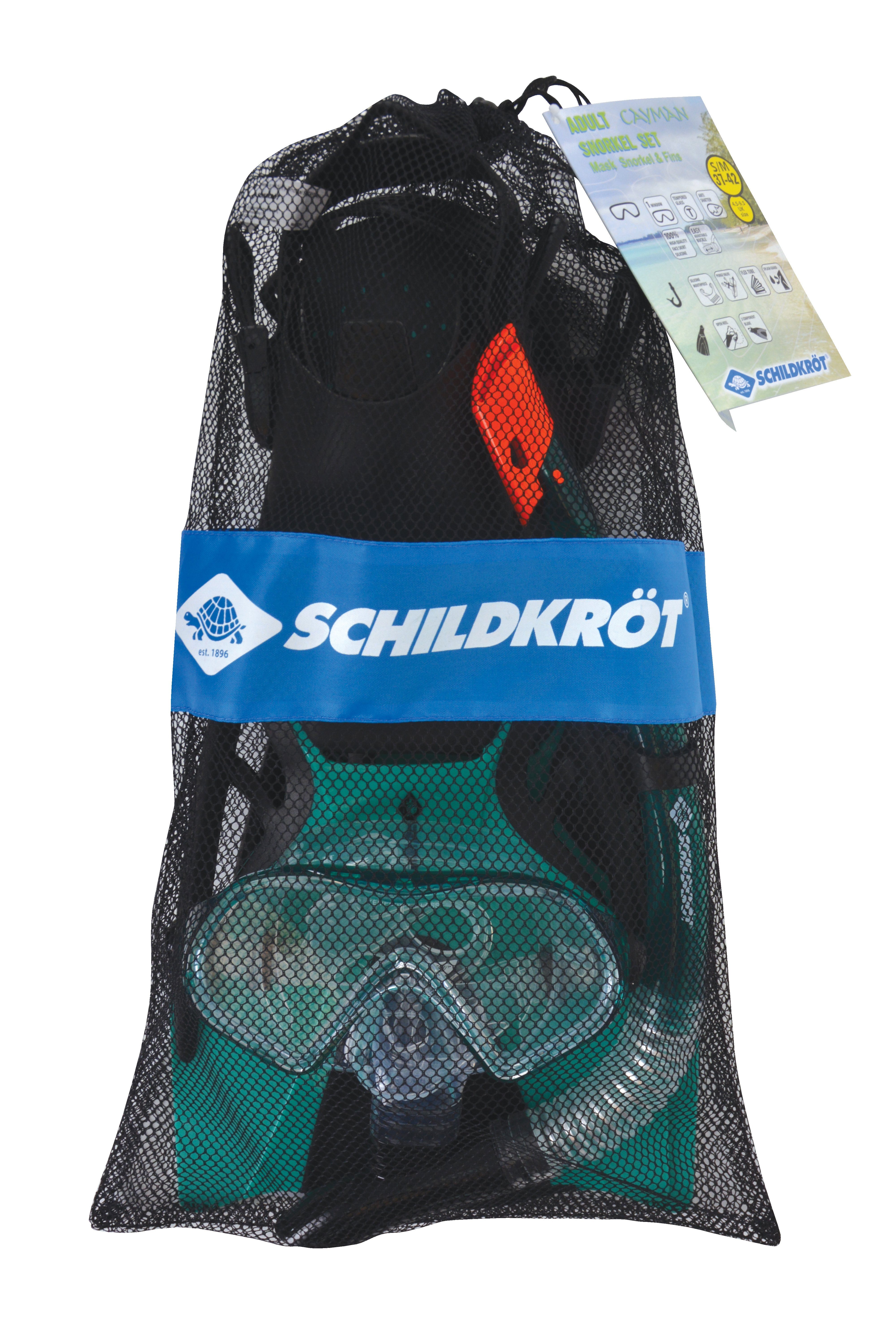 Schildkröt Funsports Flosse Schildkröt Schnorchel Set Cayman türkis, 3 teilig L/XL