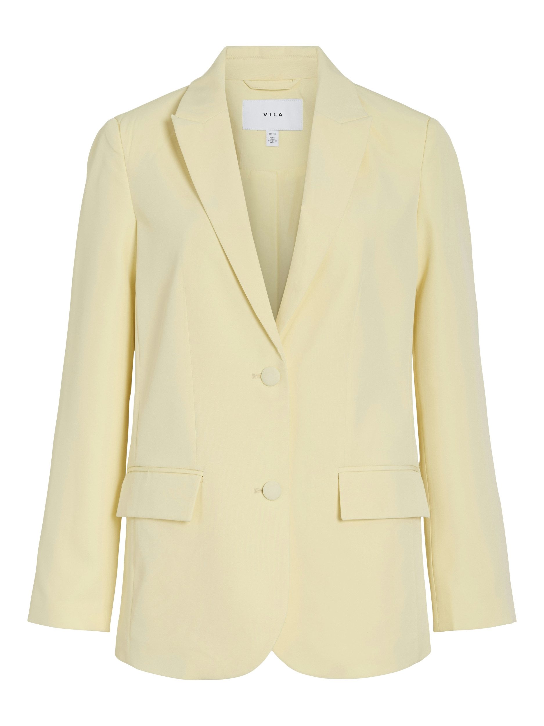 Vila Blusenblazer VIBLUME L/S BLAZER Pastel Yellow