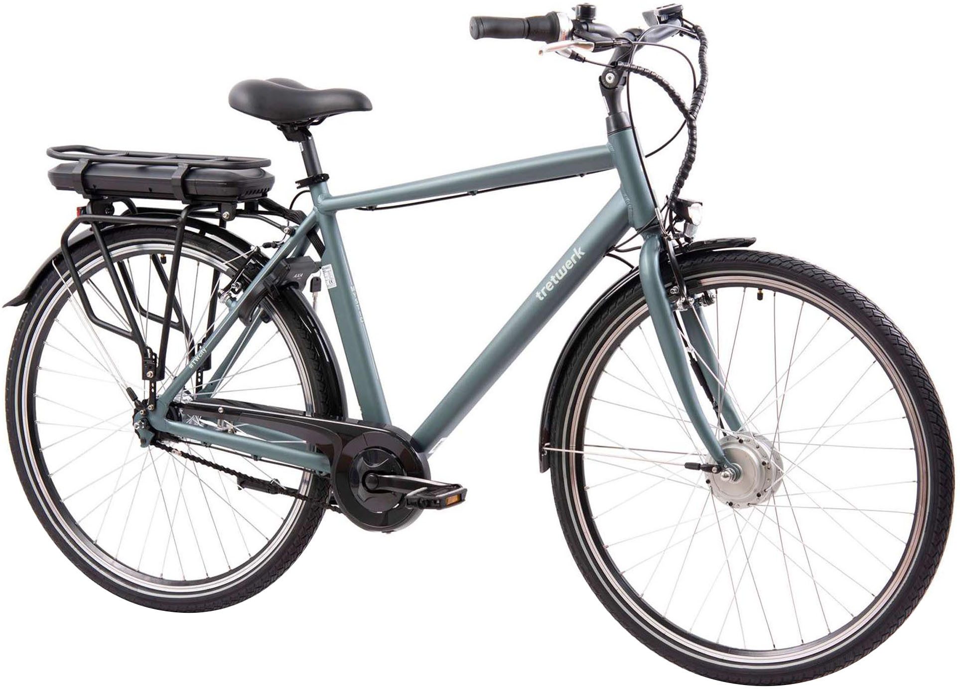 Tretwerk E-Bike Trekkingrad Mystic, 7 Gang, Nabenschaltung, Frontmotor, 468 Wh, Pedelec, Elektrofahrrad für Damen u. Herren