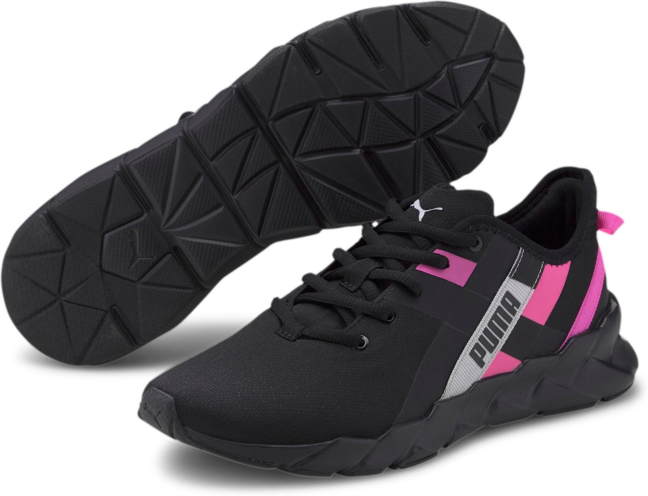 PUMA Allwetterjacke Weave XT Twin Wn s PUMA BLACK-LUMINOUS PINK-PUMA