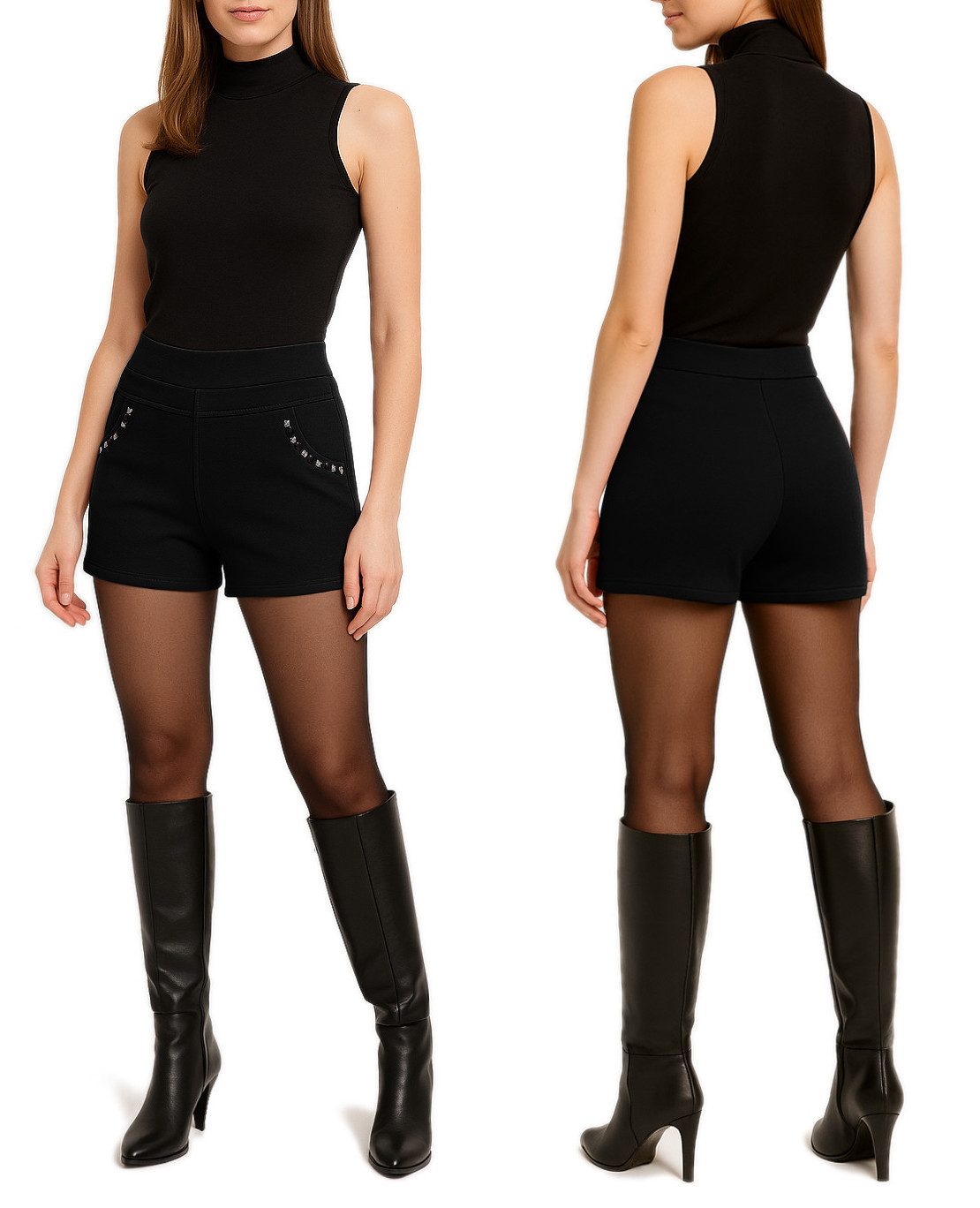 dy_mode Thermohose Gefütterte Thermo-Hotpants mit Innenfutter warme Damen W günstig online kaufen