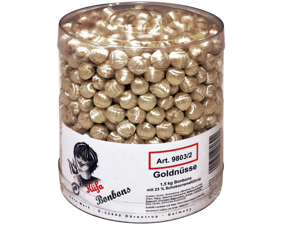 KUEFA Süßigkeit, Küfa Goldnüsse Karamell Bonbons mit Schokoladencremefüllung 1500g