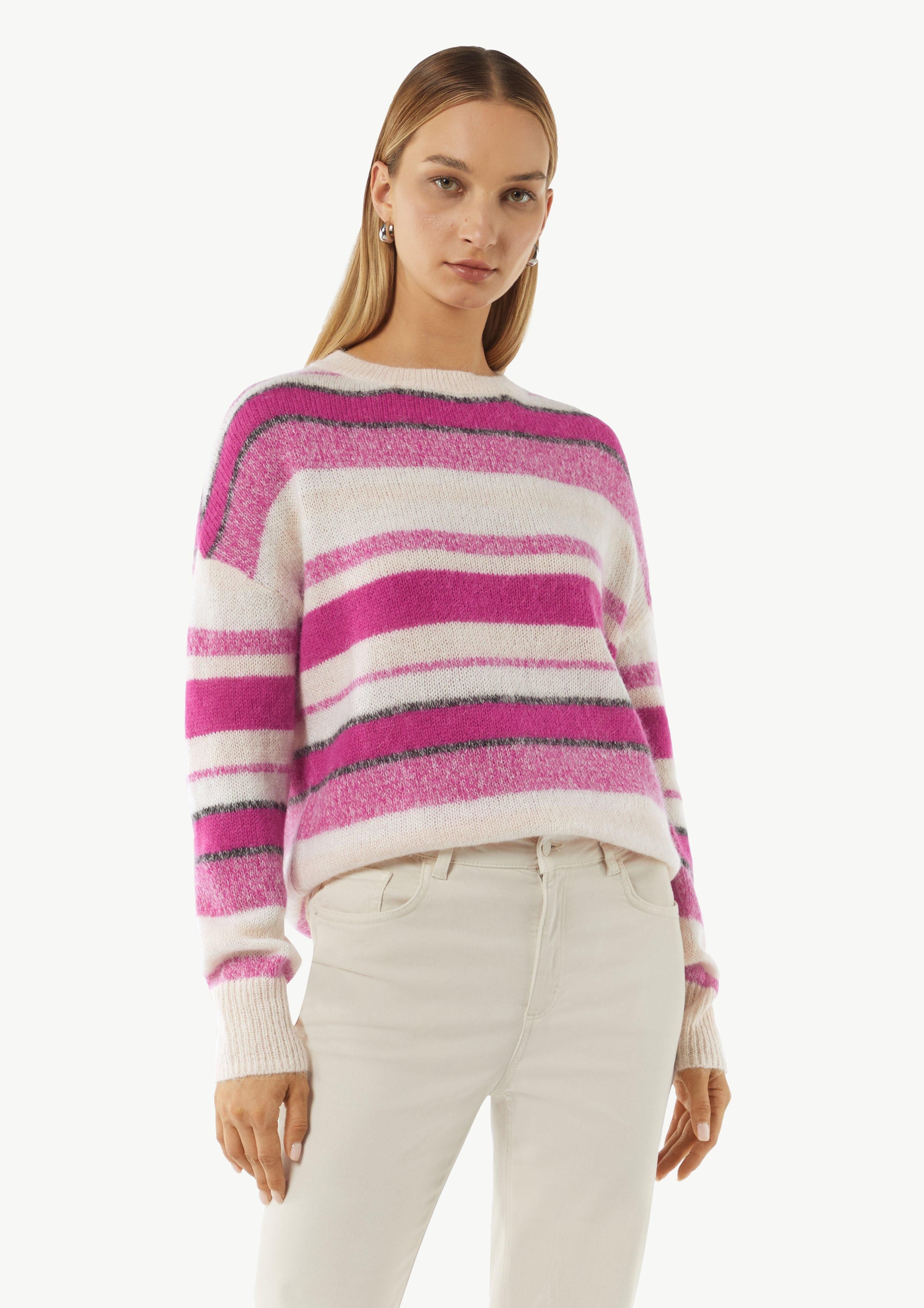 Langarmshirt Strickpullover im Relaxed Fit aus Alpakamix