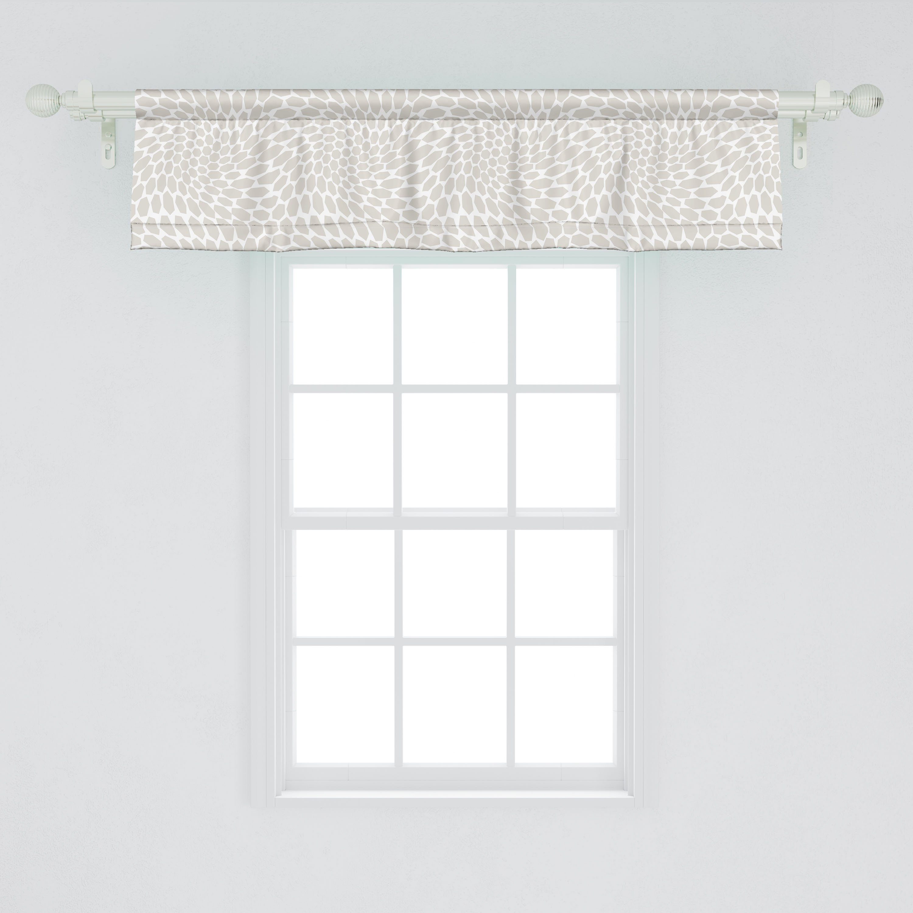 Scheibengardine Vorhang Volant Shapes Stangentasche, Schlafzimmer mit Dekor Winken Microfaser, für Abstrakt Windende Abakuhaus, Küche
