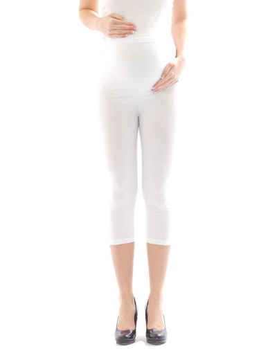 SYS Umstandshose Umstand Hose Capri 3/4 Leggings Umstandsleggings Baumwolle