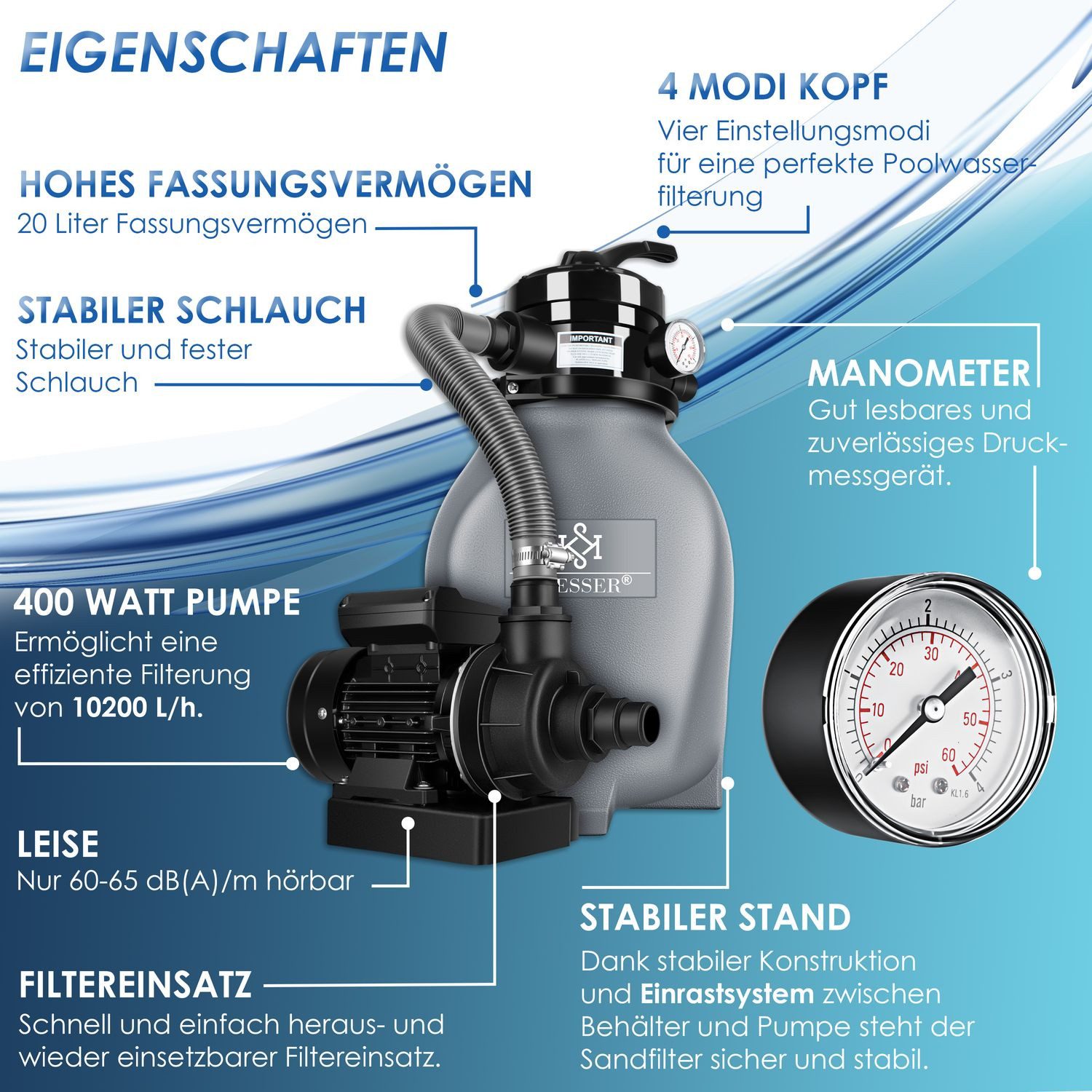 KESSER Sandfilteranlage, Sandfilter Sandfilteranlage 700g Filterbälle günstig online kaufen