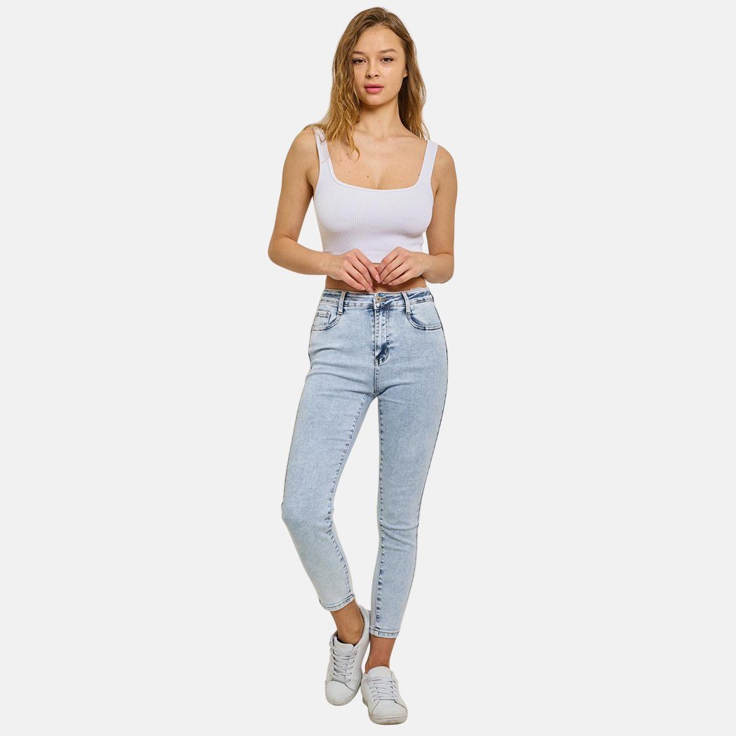 Elara Slim-fit-Jeans Elara Damen Push-up Jeans (1-tlg)