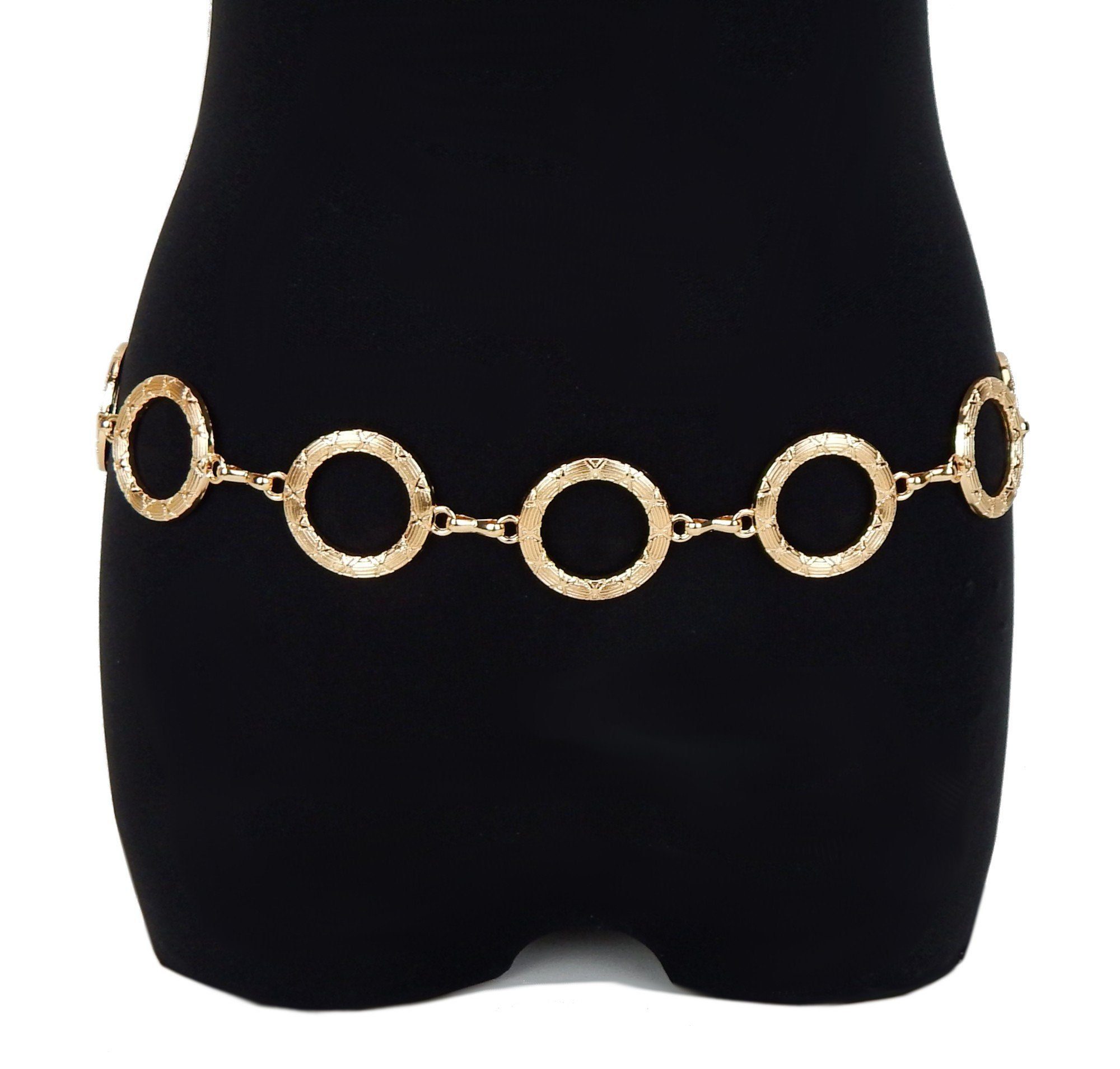 Ella Jonte Kettengürtel Ringe gold 60er 70er Vintage verstellbar günstig online kaufen