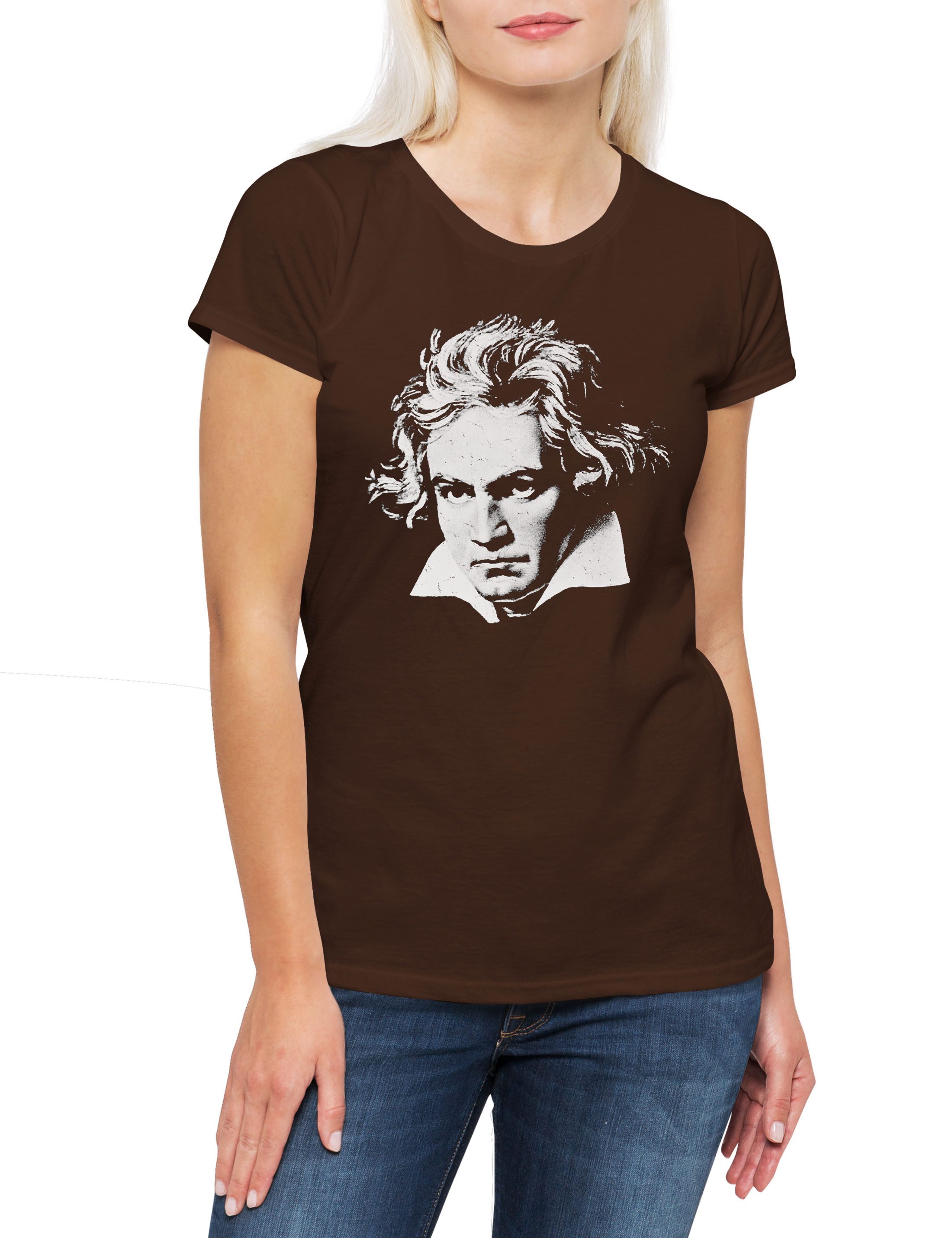 Urban Backwoods Print-Shirt Beethoven Damen T-Shirt Ludwig Van Komponist Composer Klassik Musik (1-tlg) Klassische Classic Music 9.