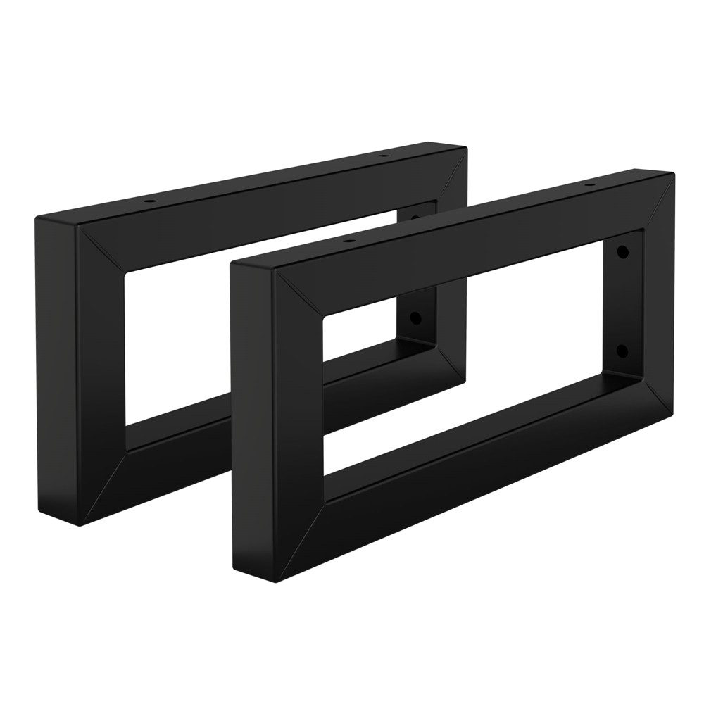 ML-DESIGN Wandregalhalter 2er Set Wandhalterung Unterbau für Waschtischplatte, aus Stahl, 2-tlg., Waschtischhalterung Schwarz, Regalträger Regalhalter Wandkonsole