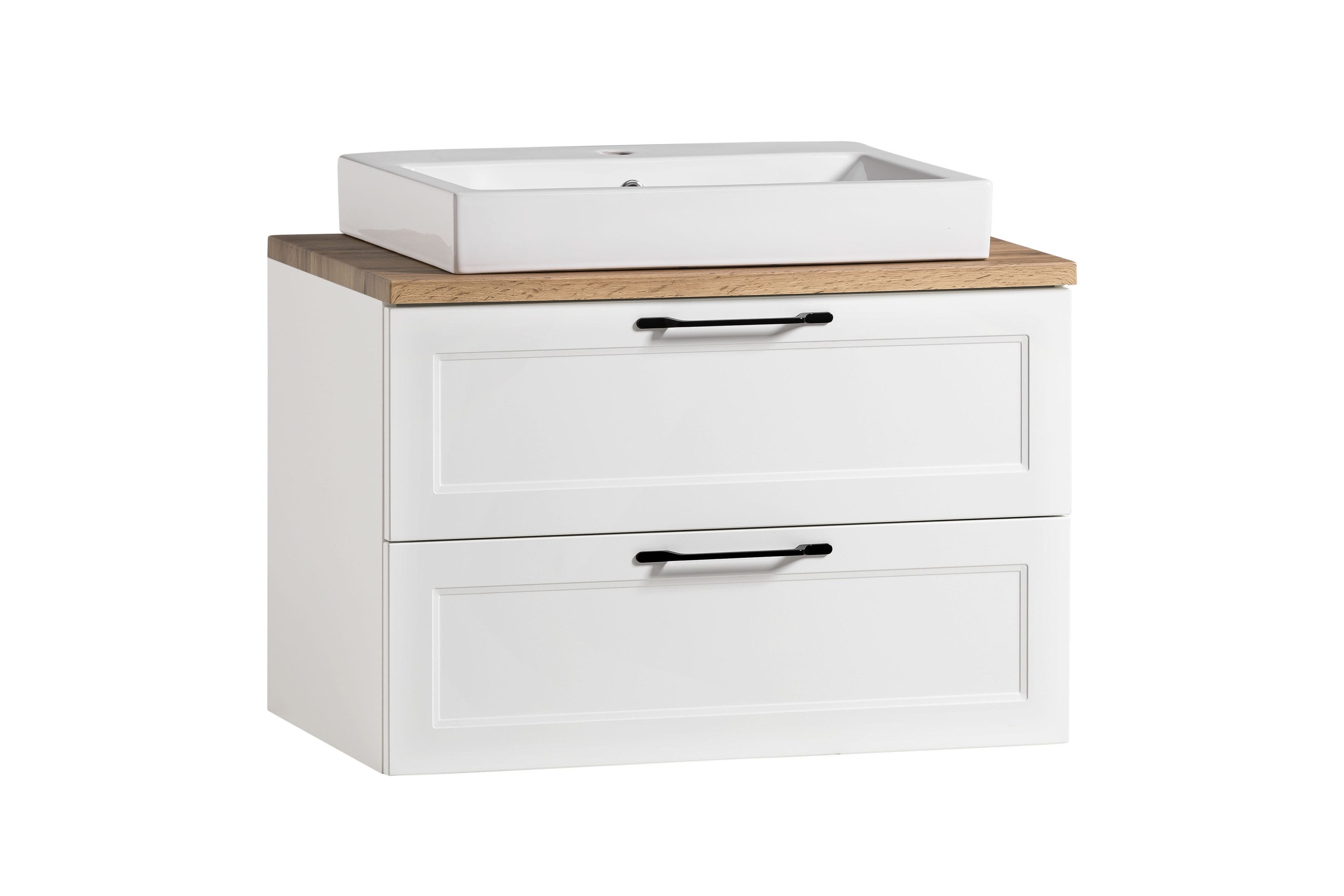 HELD MÖBEL Waschtisch in weiß, MDF - 80x63x47cm (BxHxT)