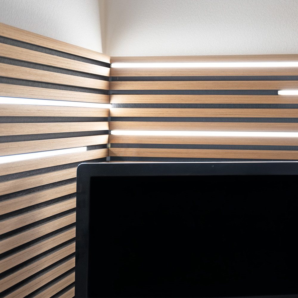 HOME DELUXE LED Lichtleiste für Akustikpaneel NOX, LED Leiste, Beleuchtungsset, LED Streifen