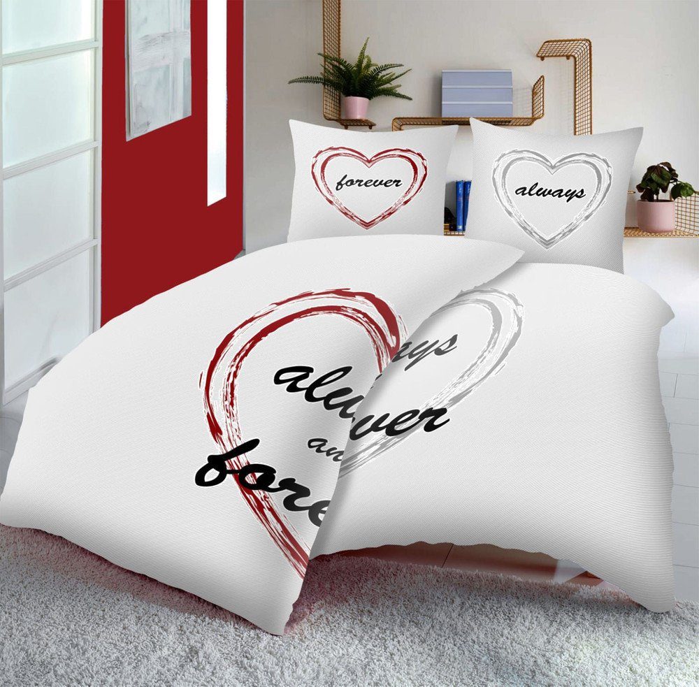 Casa Colori Bettwäsche Partner Bettwäsche mit RV Garnitur 4 tlg. 135x200 cm günstig online kaufen