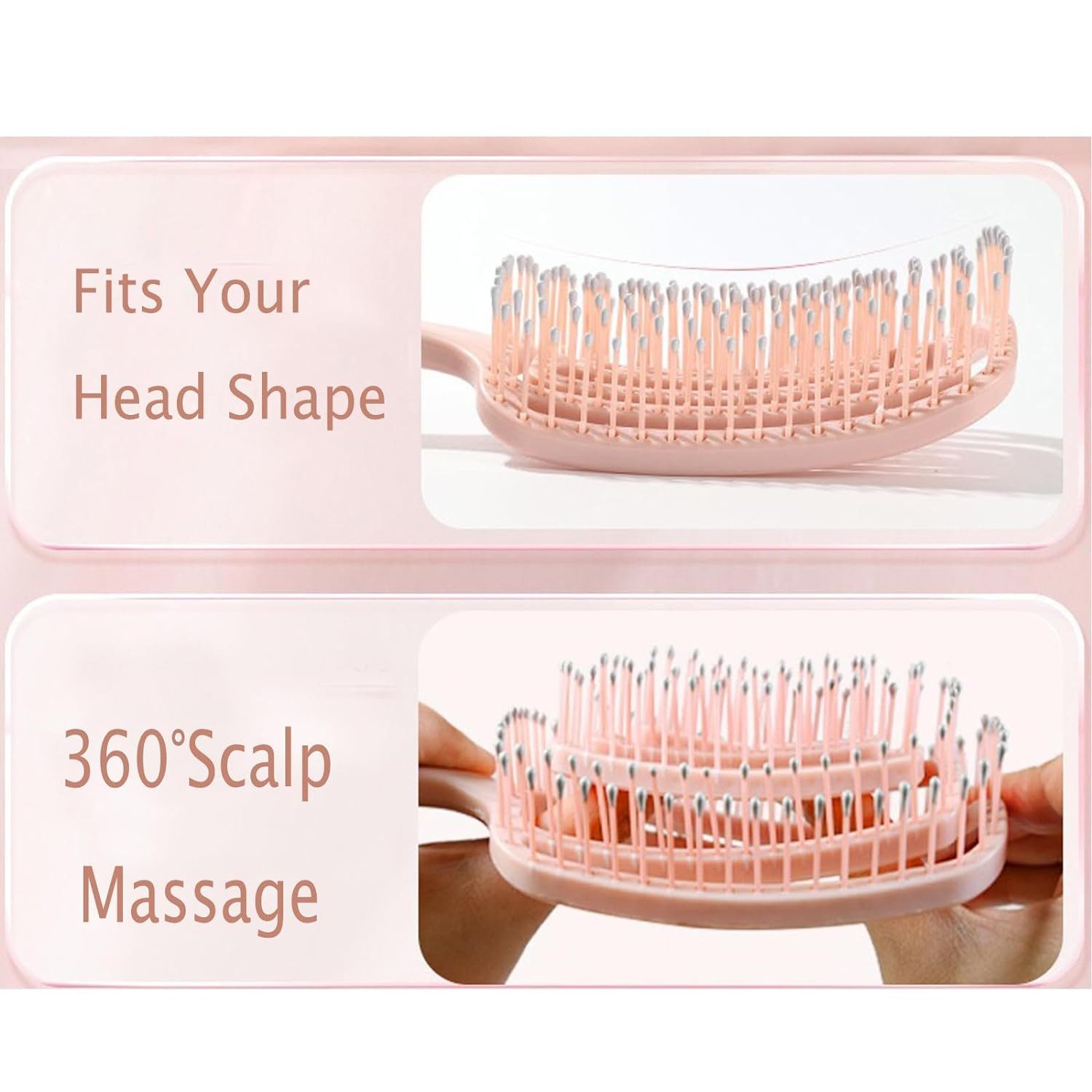 XDeer Haarentwirrbürste Massagebürste Entwirrer für alle Haartypen, Trockene und Nasse, Biologische, nicht ziehende Bürste, die nicht am Haar zieht