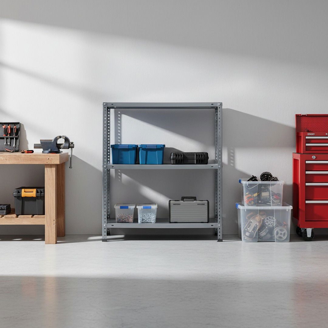 PROREGAL® Schwerlastregal Schraubregal PANDA MINI, Höhe 90cm, Fachlast 100kg, Viele Farben, Schraubregal Lagerregal Kellerregal Metallregal bis zu 600kg Fachlast