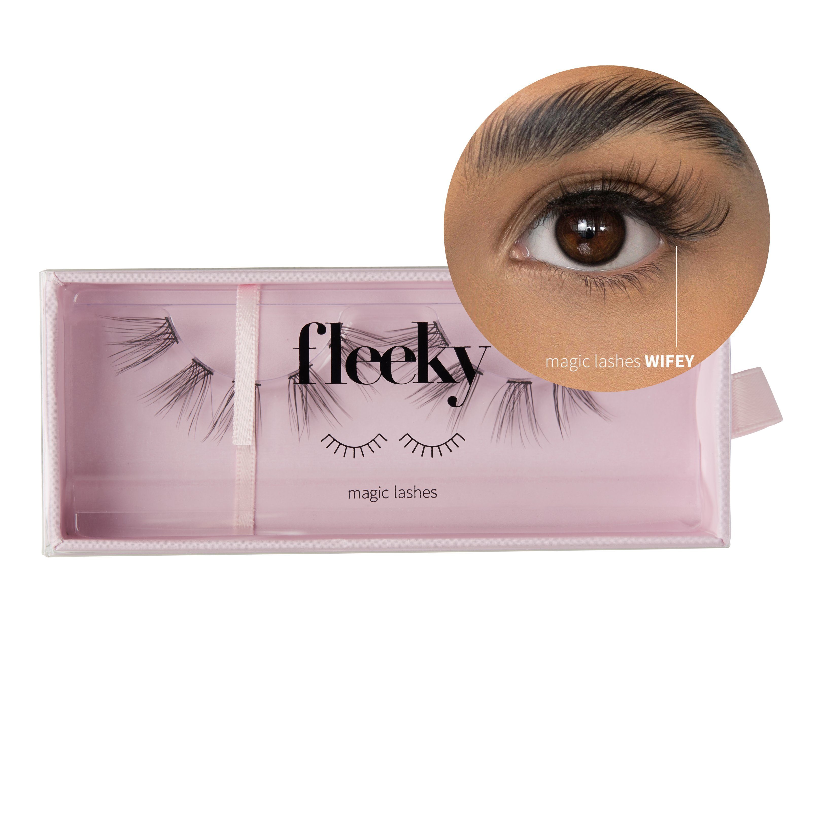 aus fleek, tierversuchfreie just Augenaufschlag für fleeky lashes Bandwimpern Wimpern Synthetikhaar fake - Lashes Kleben fleeky deinen perfekten Wifey Magic Vegane on künstliche zum & Lashes