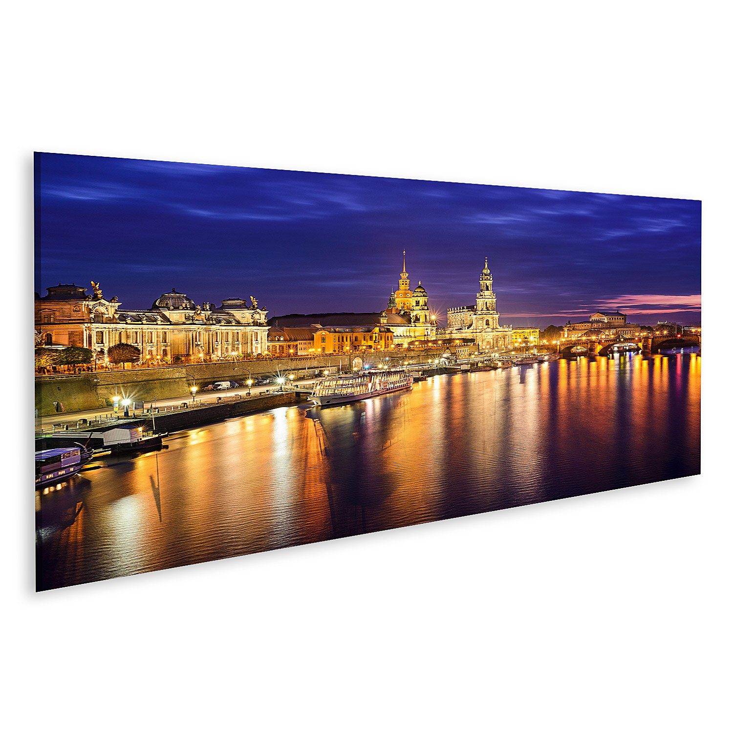 islandburner Leinwandbild Bild auf Leinwand Dresden Deutschland Stadtsilhou günstig online kaufen