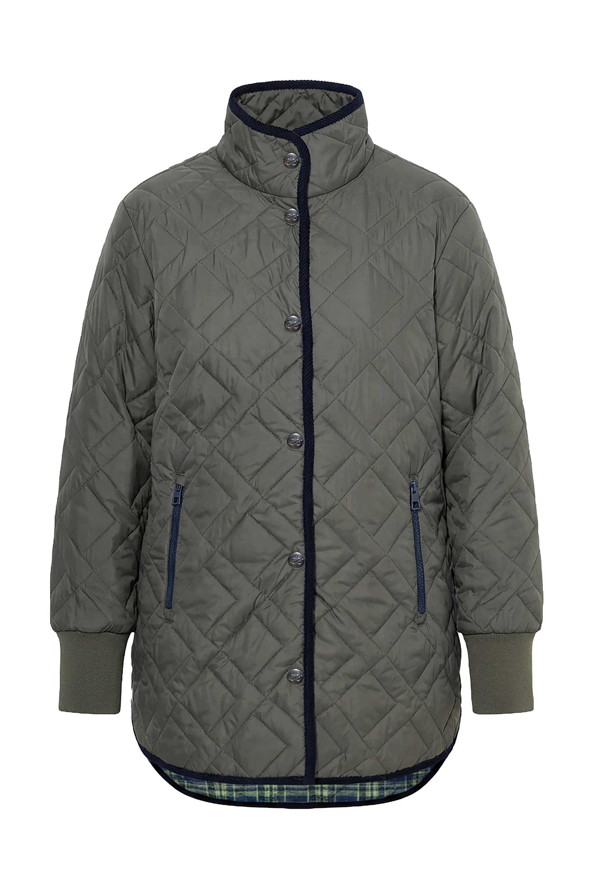 Steppjacke Steppjacke mit Karofutter und Stehkragen