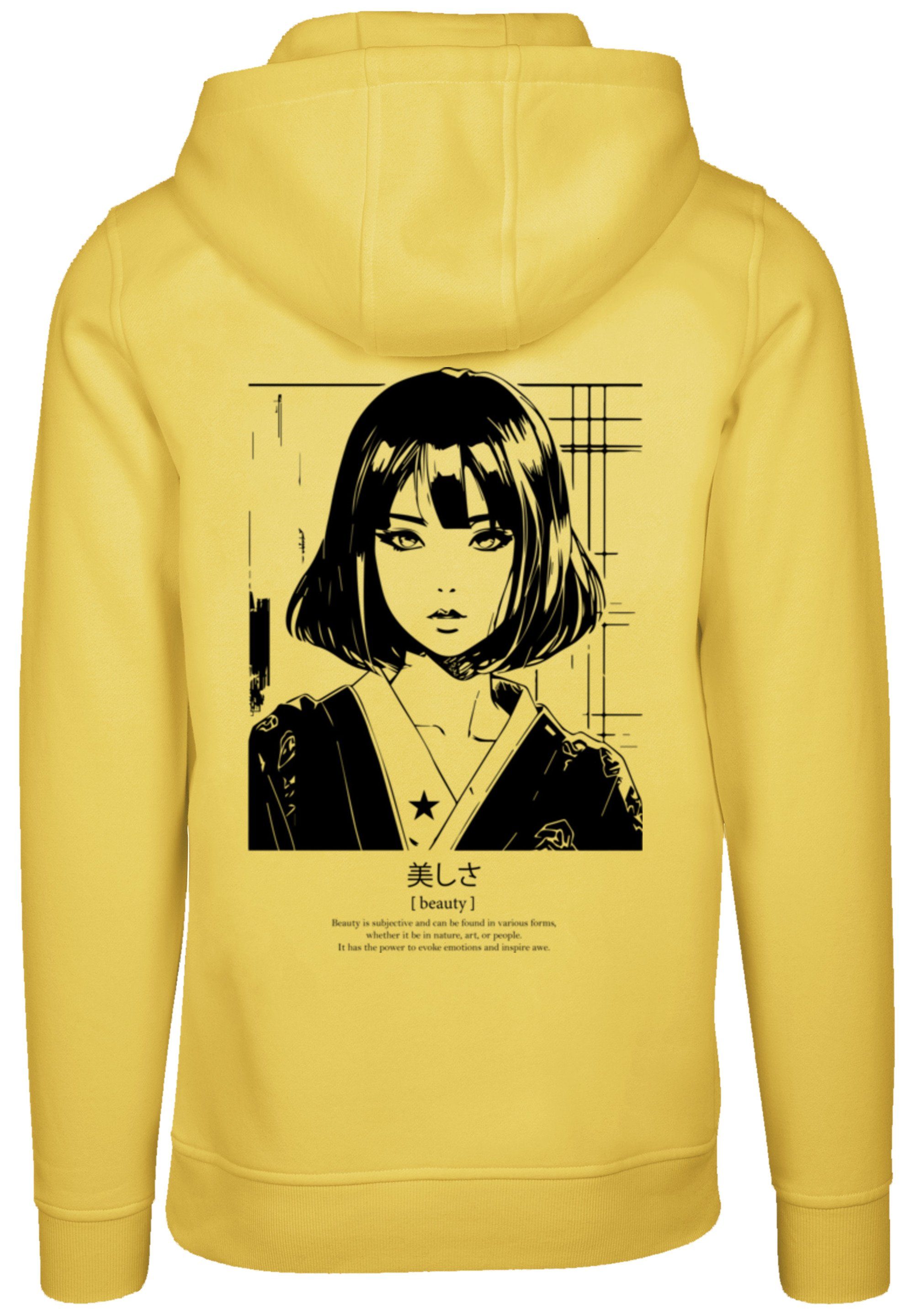 F4NT4STIC Kapuzenpullover Anime Beauty Girl Hoodie, Warm, Bequem taxi yellow