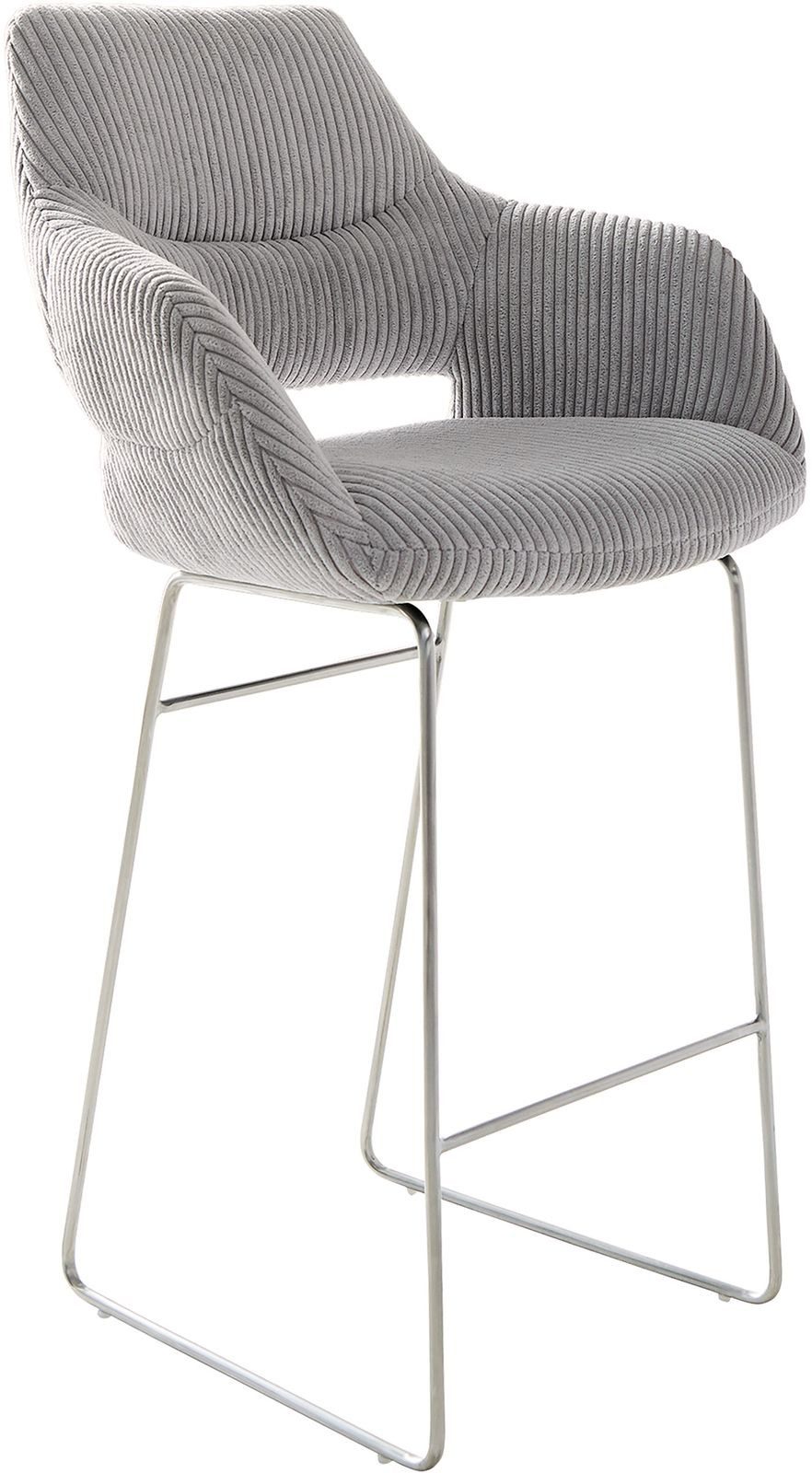 DELIFE Barhocker Yago-Flex, Kufengestell Edelstahl Cord günstig online kaufen