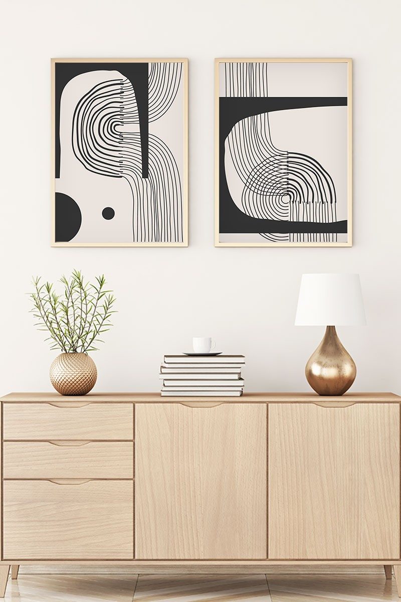 Leinwandbild Painting: 100% MDF (Thickness: 3 mm), 50 x 70 cm (2 Pieces) E1815