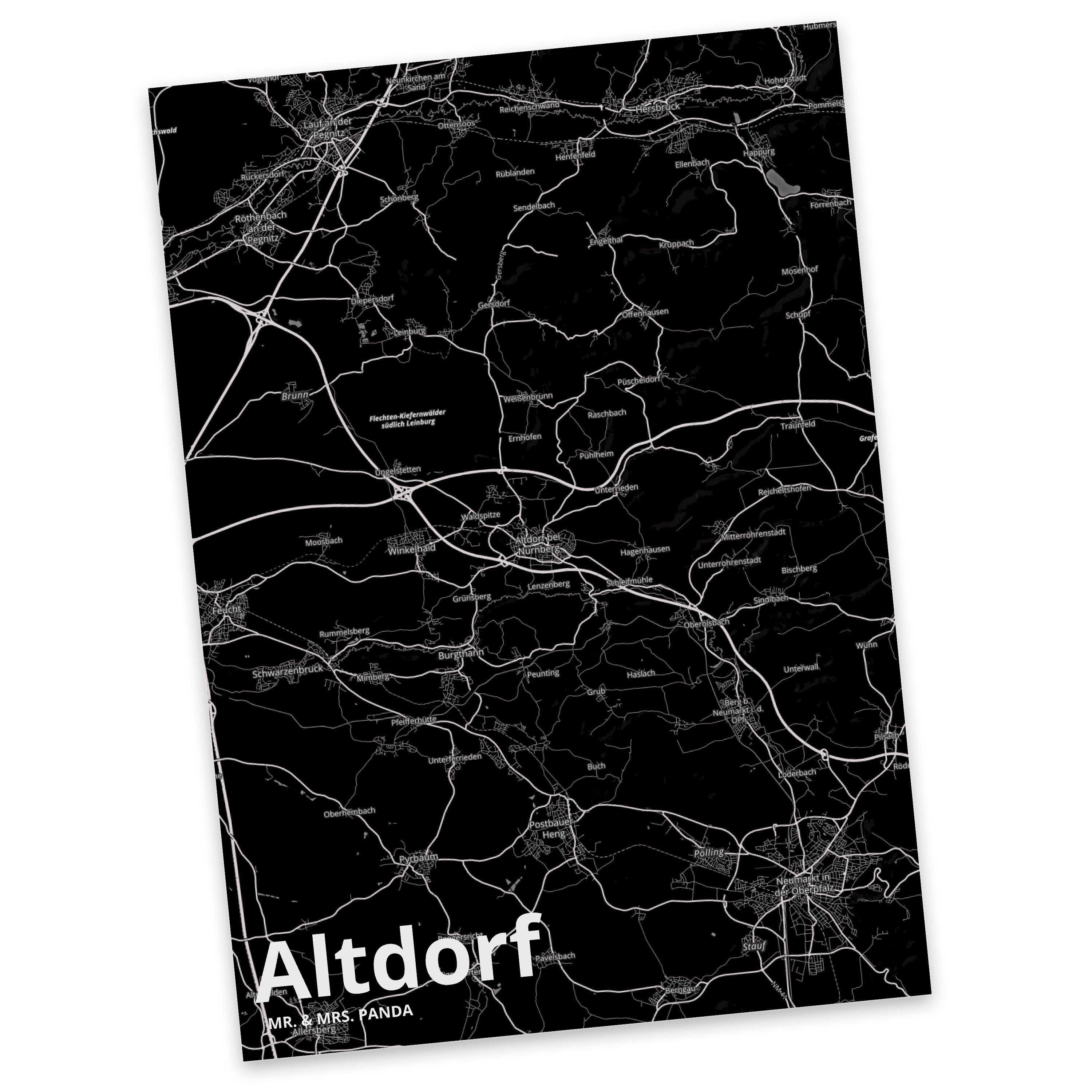 Dorf Mrs. Panda Geschenk, Landkarte Altdorf Stadt Geschenkkarte, Postkarte & - Ma Karte Mr. Ort,