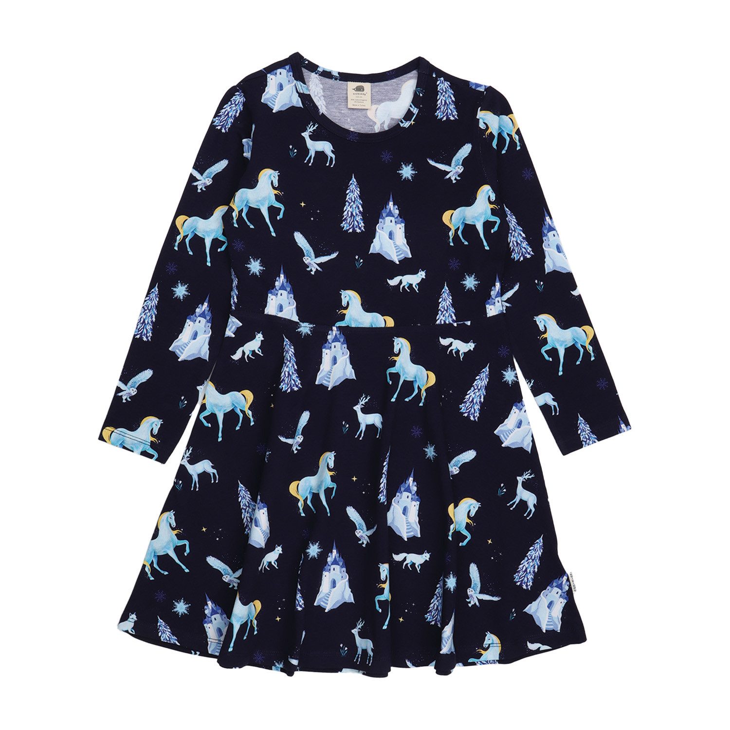 Walkiddy Skaterkleid Walkiddy mit Prinzessinmoiv aus Bio Baumwolle Bio Baumwolle,GOTS,Kinderbekleidung,nachhaltige Klamotten,Kleid