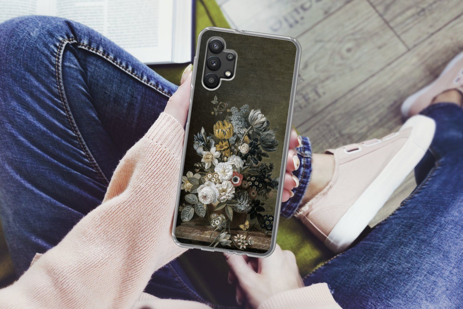 MuchoWow Handyhülle für Samsung Galaxy A32 5G Stilleben mit Blumen - Alte Meister - Malere, Smartphone-Bumper, Print, Handy Schutzhülle Dünn