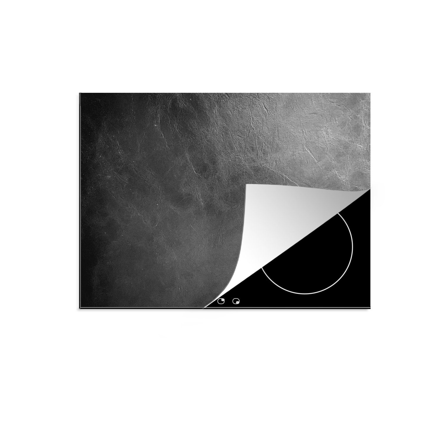 MuchoWow Herdblende-/Abdeckplatte lernende-struktur-von-hintergrund-av5ecund4zfiexjc-grauskala-v2, Vinyl, (1 tlg), 70x52 cm, Mobile Arbeitsfläche nutzbar, Ceranfeldabdeckung