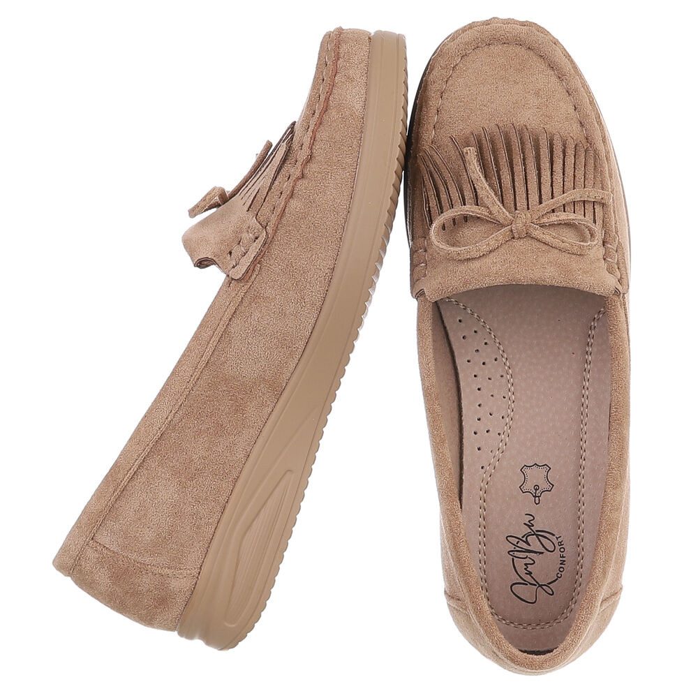 Ital-Design Eleganter Fransen-Schuh für Damen mit hohem Tragekomfort Slippe günstig online kaufen