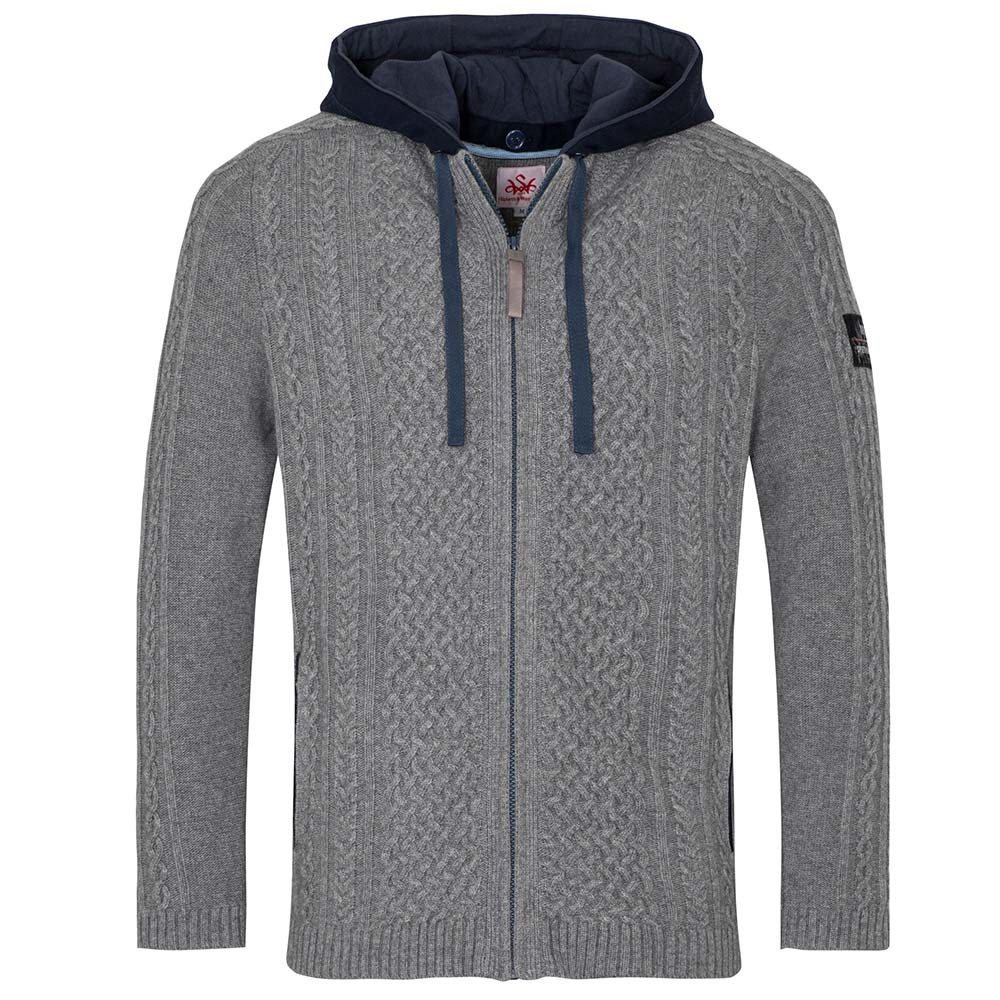 Trachtenjacke Strickjacke Athan Herren hellgrau