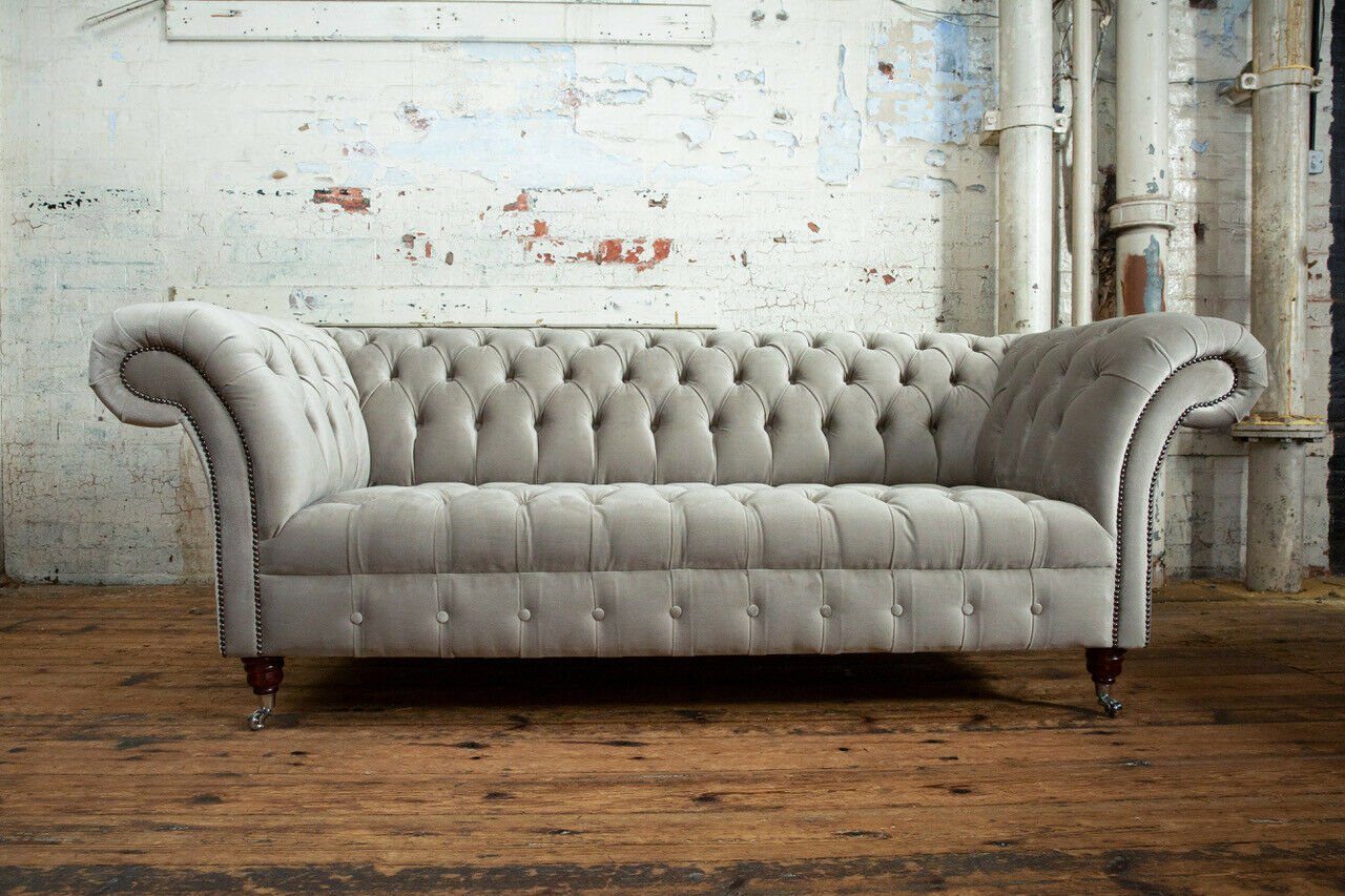 225 3 Sofa JVmoebel Sofa Design Sitzer cm Chesterfield Chesterfield-Sofa, Couch