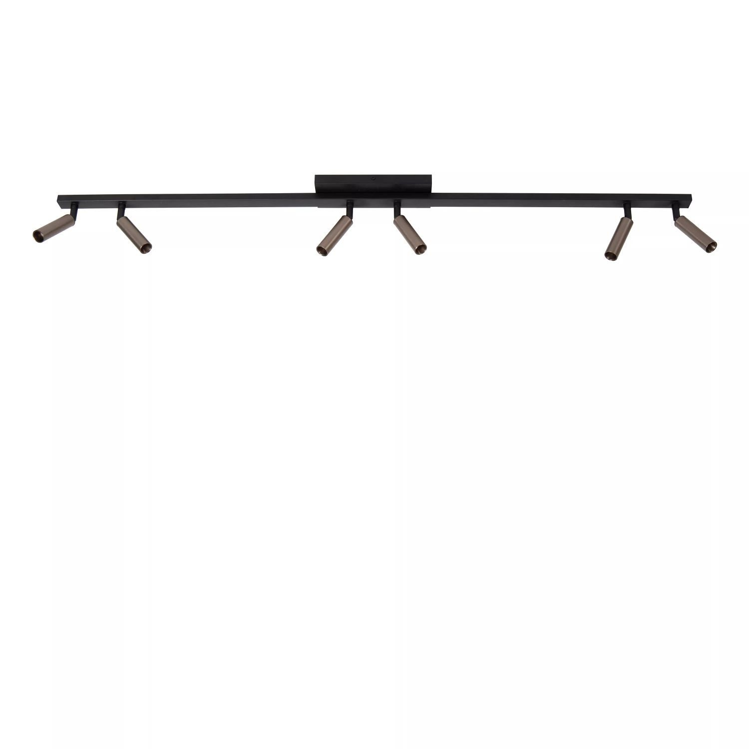Licht-Erlebnisse Deckenstrahler NIVEL, ohne Leuchtmittel, Aluminium verstellbar Schwarz Kaffeebraun GU10 länglich