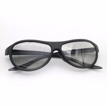 TPFNet 3D-Brille 3D Glasses Unisex Passive Polarisierte 3D Brille, zum Ansehen von Filmen 3D-Kino Brille - Farbe Schwarz - 10 Stück