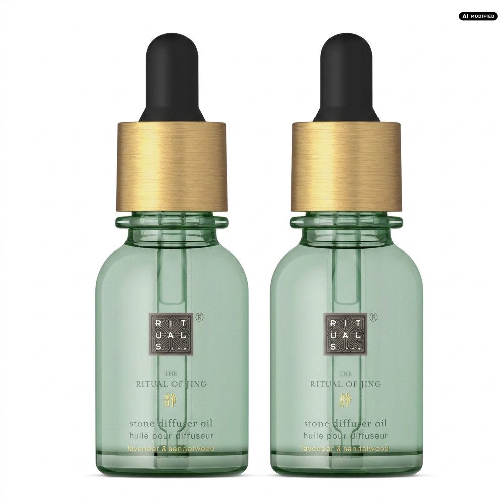Rituals Raumduft Rituals The Ritual of Jing Stone Diffuser Nachfüllöl 2er Set (Vorteilspack mit zwei Nachfüllölen für langanhaltende Entspannung, 1-St)
