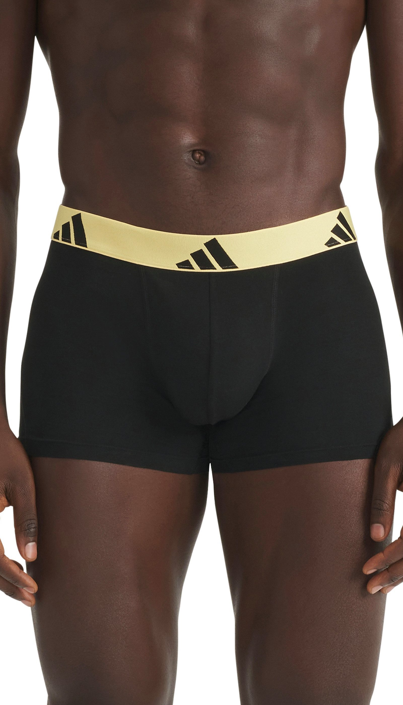 adidas Sportswear Trunk Active Flex Cotton (3er Pack) elastischer Logo-Bund, ohne Eingriff, Single Jersey-Qualität