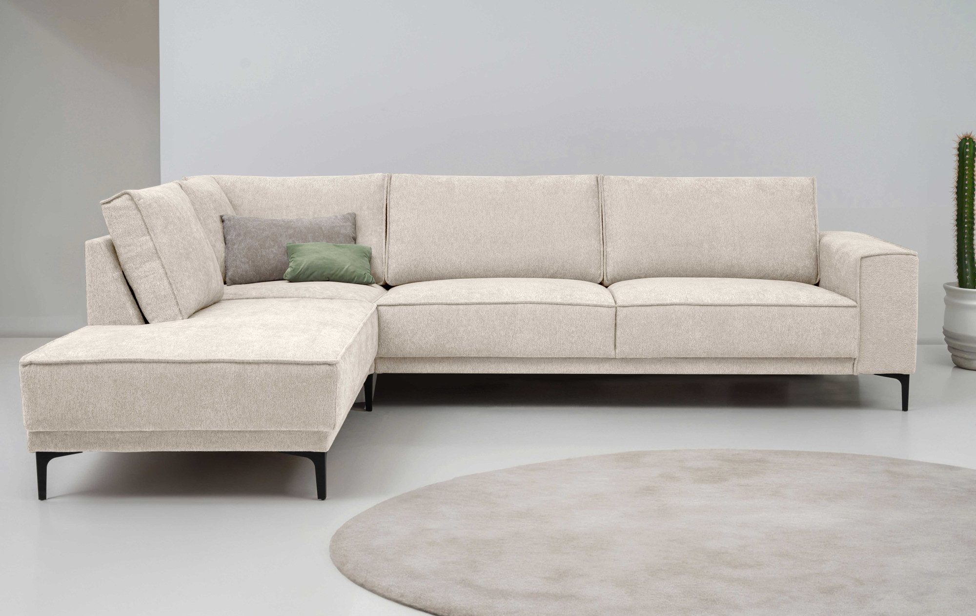 OTTO home Ecksofa "Polsterecke Oland, Struktur, Flachgewebe, Luxus-Microfas günstig online kaufen