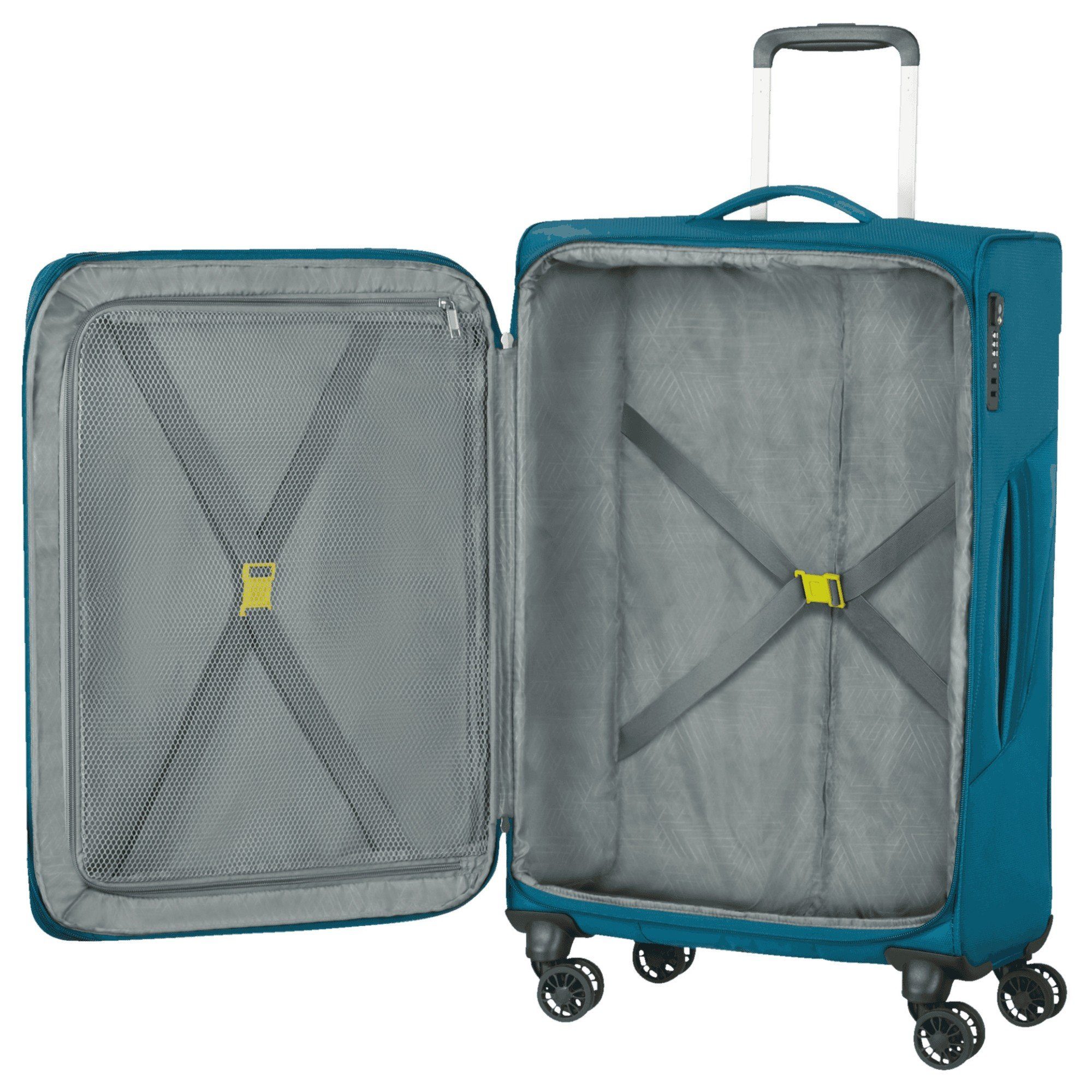 Rollen cm Summerfunk teal 4 Tourister® Trolley erw., 67.5 4-Rollen-Trolley - American