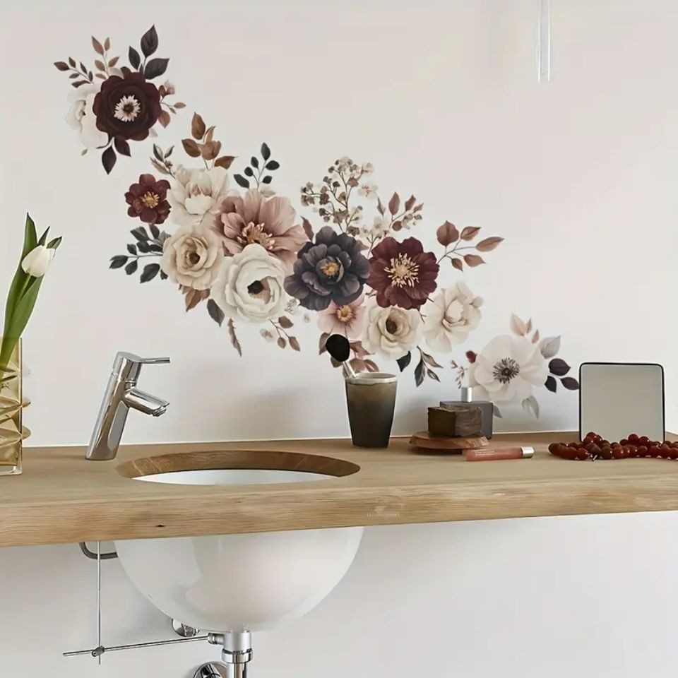 Montegoni Wandsticker Elegante Blumen Wandaufkleber – Selbstklebend für Woh günstig online kaufen