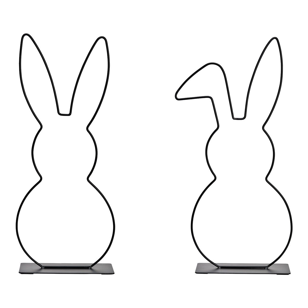 Wurm Osterhase Aufsteller Hase, Metall, Schwarz, 10038579 (1 St)