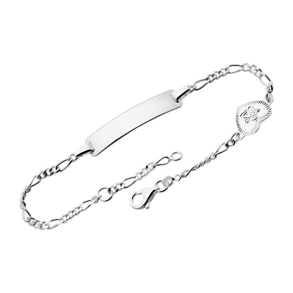 Unique Silberarmband 925er Silber Armband Herz mit Engel von Unique (Länge: 19cm)