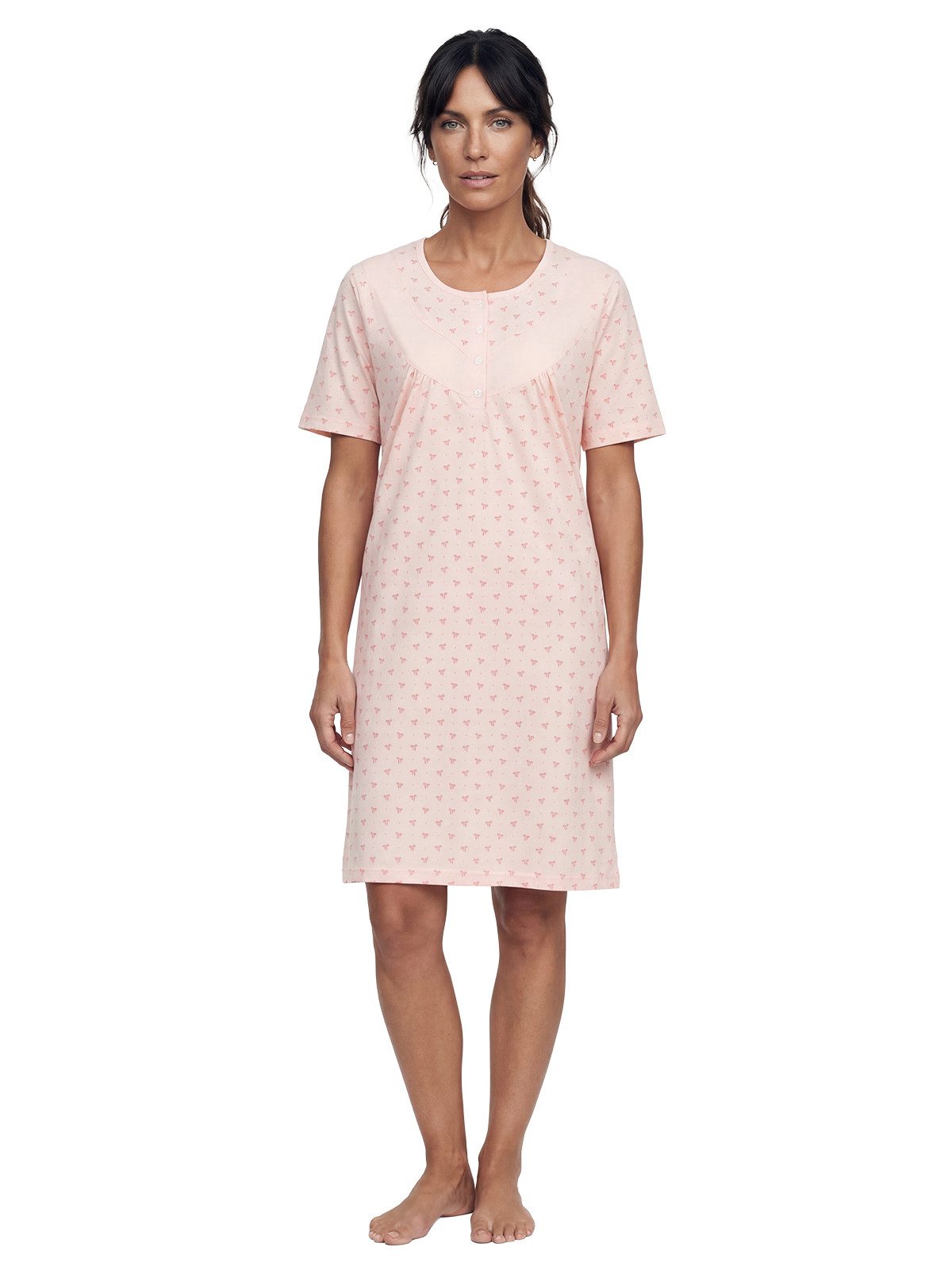 zeitlos Nachthemd Nachthemd Kurzarm - Rosi Schleife