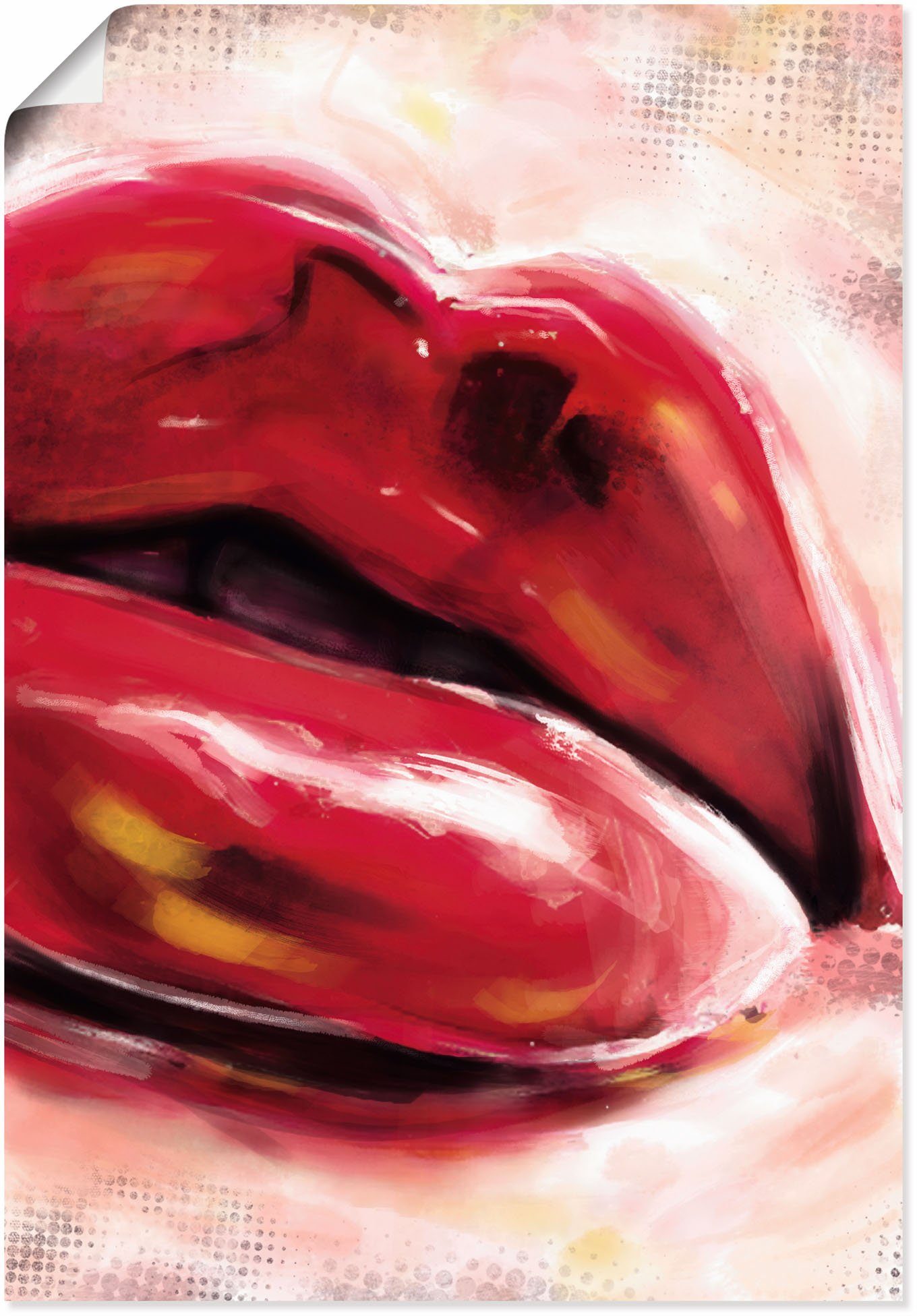 Lips, (1 als Anatomie in Wandbild oder St), versch. Leinwandbild, Größen Wandaufkleber Poster Artland Alubild,